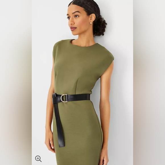 Ann Taylor Midi Sheath Dress Green - Picture 4 of 7